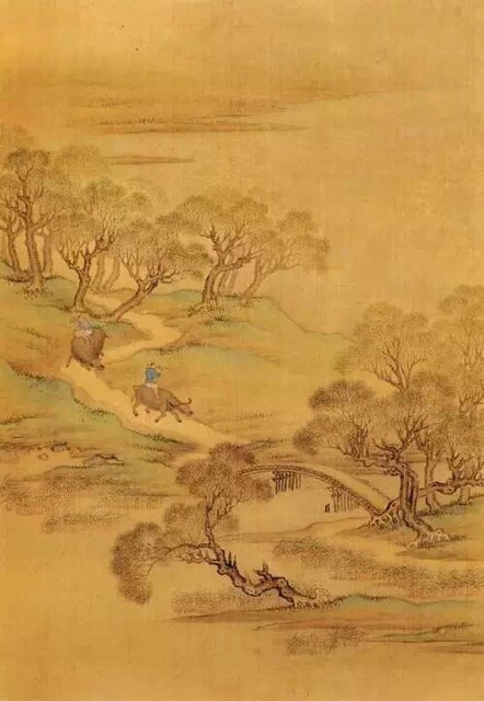 【欣赏】明 佚名 画岩壑清晖册。凡画有关季节，必具深刻细致观察力与生活体验。能反应季节变化者，在天莫若云、雨、雪、月，在地莫若水，树、山、花，在动物莫若鸟、兽、虫、鱼，在人莫若渔、樵、担、读，每一个季节，每一处变化，每一处相摩，每一处温情，每一个轮回。