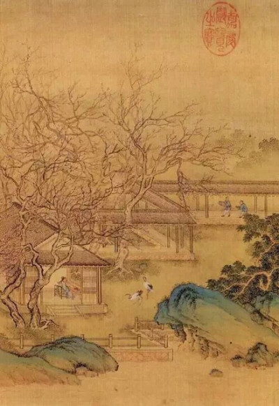 【欣赏】明 佚名 画岩壑清晖册。凡画有关季节，必具深刻细致观察力与生活体验。能反应季节变化者，在天莫若云、雨、雪、月，在地莫若水，树、山、花，在动物莫若鸟、兽、虫、鱼，在人莫若渔、樵、担、读，每一个季节…