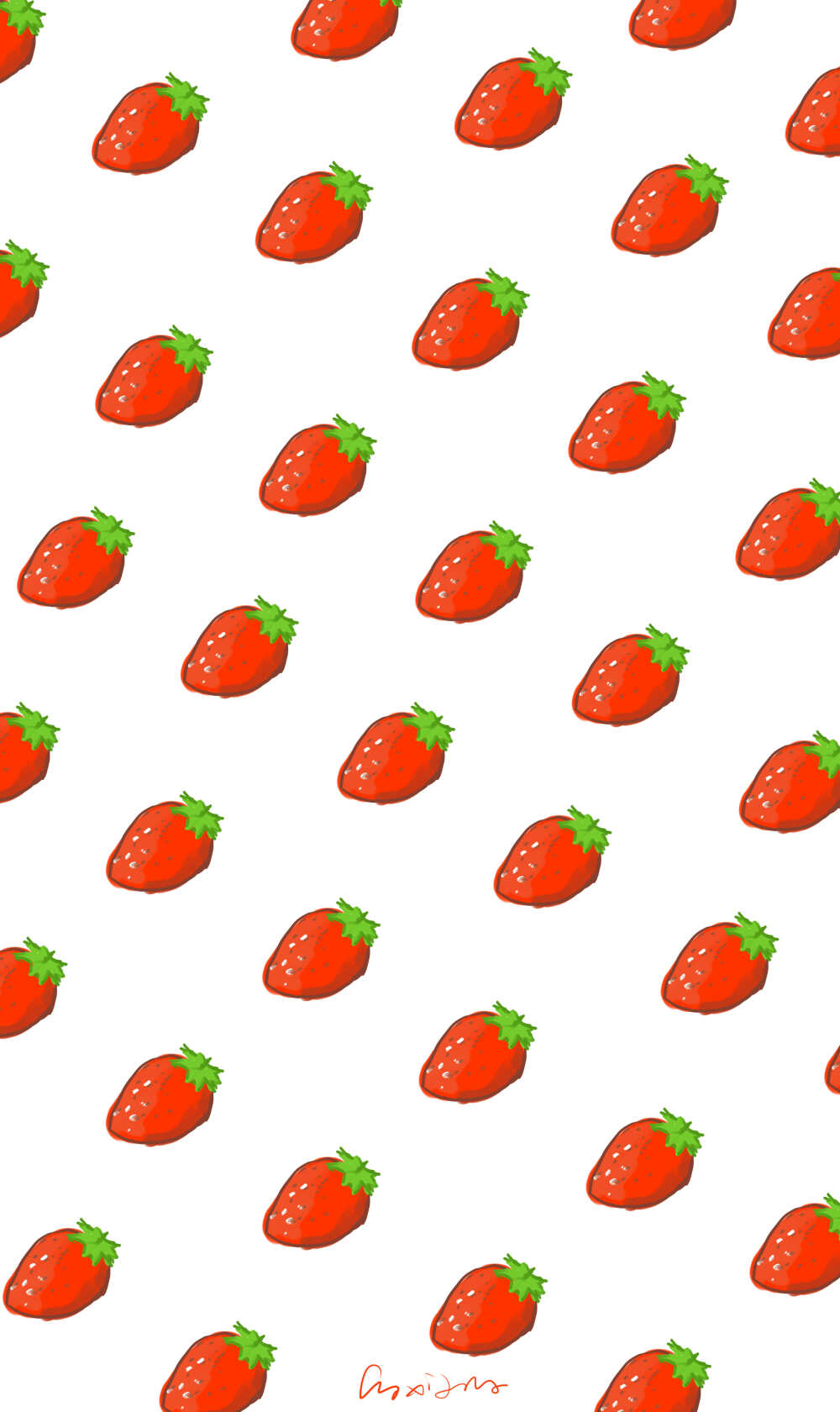 原创壁纸 平铺手绘 草莓 ##喜欢我的图吗！ 快来收集 收集O(∩_∩)O 请勿盗图 转发请注明出处 蟹蟹~