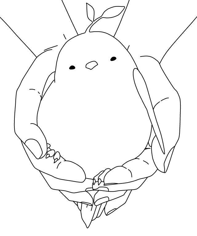 鸟儿橡皮章素材