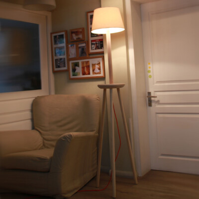 实木落地台灯|简约时尚高端品味|原创意设计客厅卧室带茶桌|