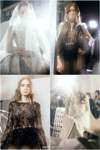 Zuhair Murad | backstage at 2015 couture，又是一场关于夜空星月银河宇宙的高定梦~转自微博