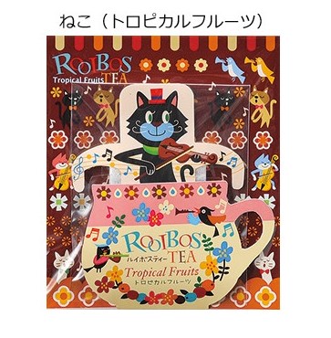 日本TOWA陶和动物音乐会泡澡茶系列猫咪热带水果3枚入