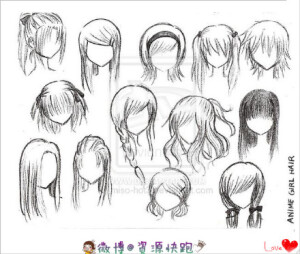 【女生发型 简笔画 绘画】