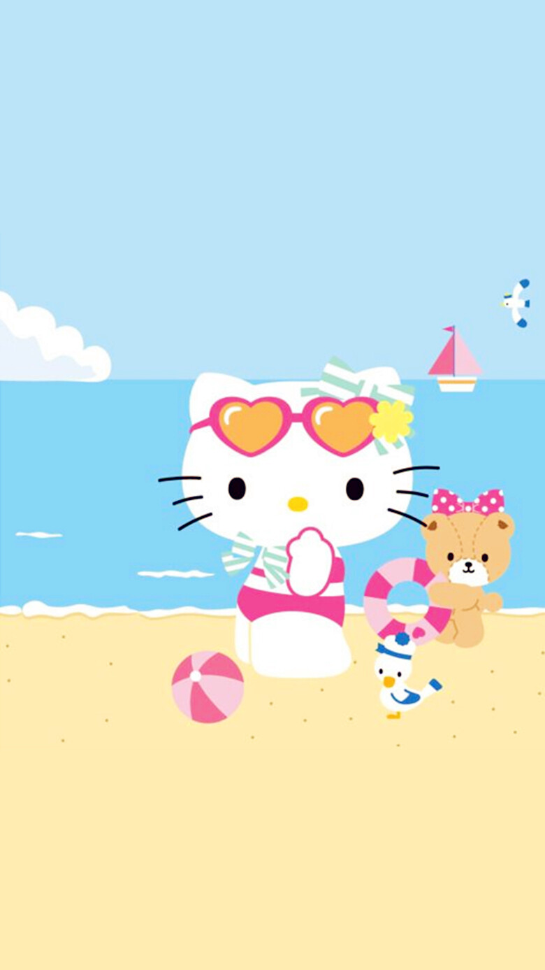 iPhone5 iPhone6 iPhone6 Plus wallpaper wechat 微信背景 壁纸 锁屏 待机 主题 桌面 可爱 Hello Kitty