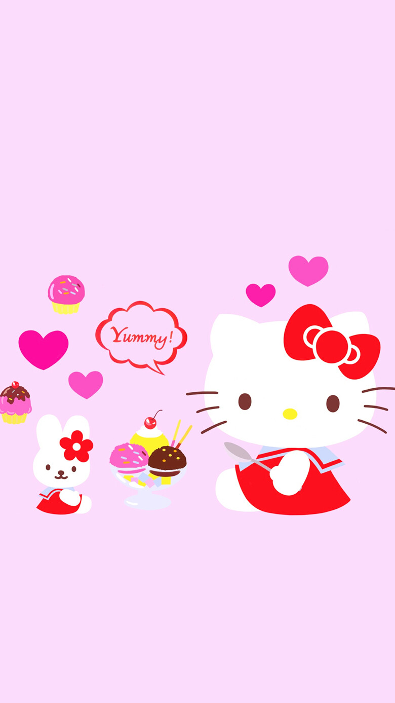 iPhone5 iPhone6 iPhone6 Plus wallpaper wechat 微信背景 壁纸 锁屏 待机 主题 桌面 可爱 Hello Kitty