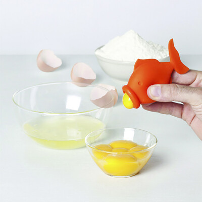 厨房小助手！YolkFish金鱼蛋黄分离器|分蛋器|安全硅胶材质