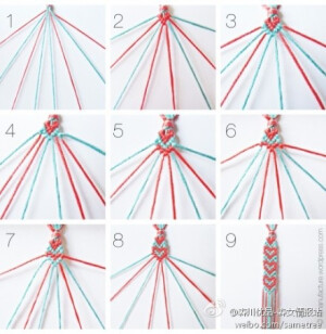 编绳  心形手链