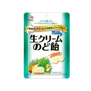 日本零食 不二家FUJIYA 北海道产草本香草奶油润喉糖80g