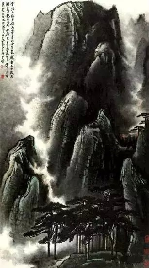 李可染 山岚松云 1979年作