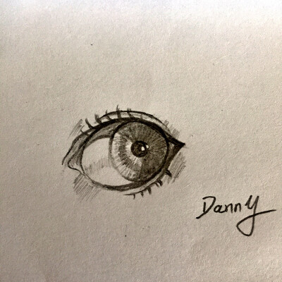 眼睛 绘画 素描 铅笔画 Danny