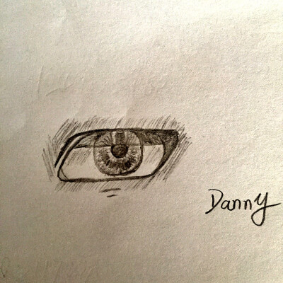 眼睛 绘画 素描 铅笔画 Danny