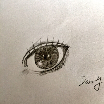 眼睛 绘画 素描 铅笔画 大眼 Danny