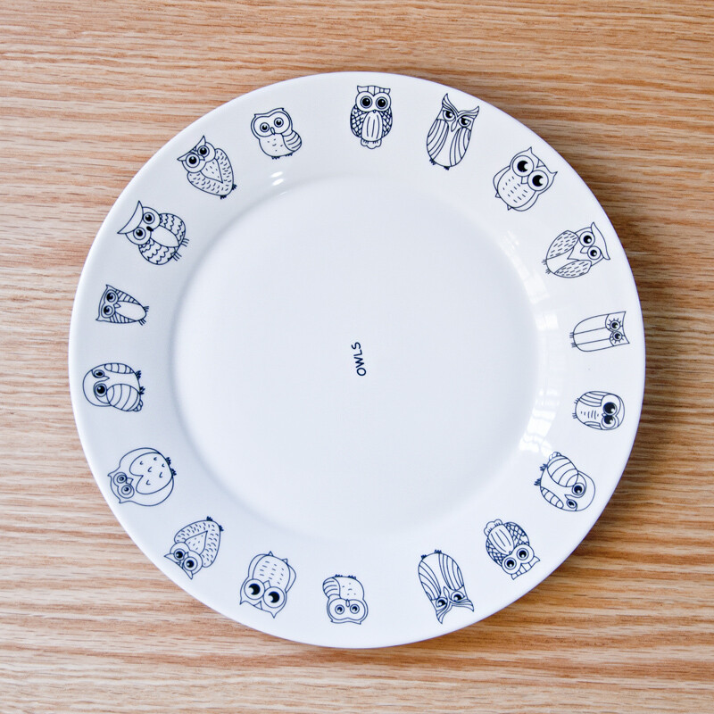 可爱卡通陶瓷盘子 简笔画萌物低骨瓷餐盘 西餐意面盘 菜盘 点心碟