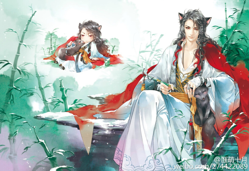 画师【匪萌十月】知名插画师，画风唯美，作品《东宫》漫画版