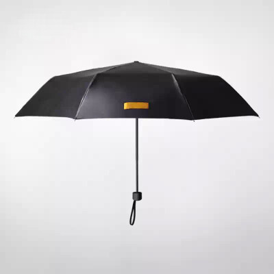 IdeaShow防晒防紫外线伞柠檬伞小黑伞叠晴雨伞黑胶伞太阳伞
