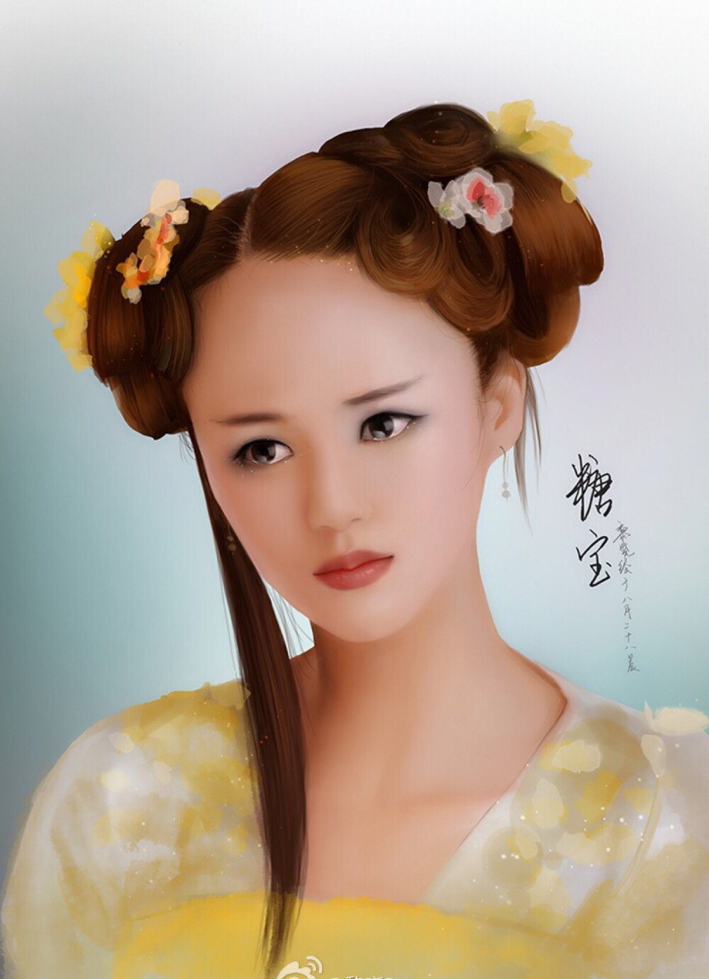 【影视】 花千骨 手绘插画 水彩插画 糖宝 安悦溪