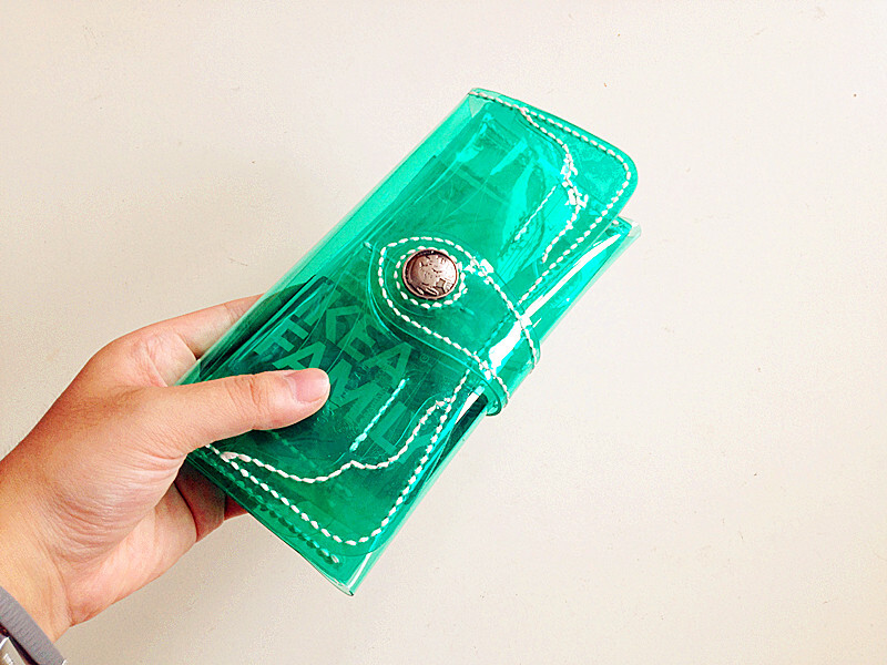 redmoon长款钱包财布 荧光透明