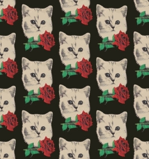 复古猫咪头像平铺 换不完的背景手机壁纸..