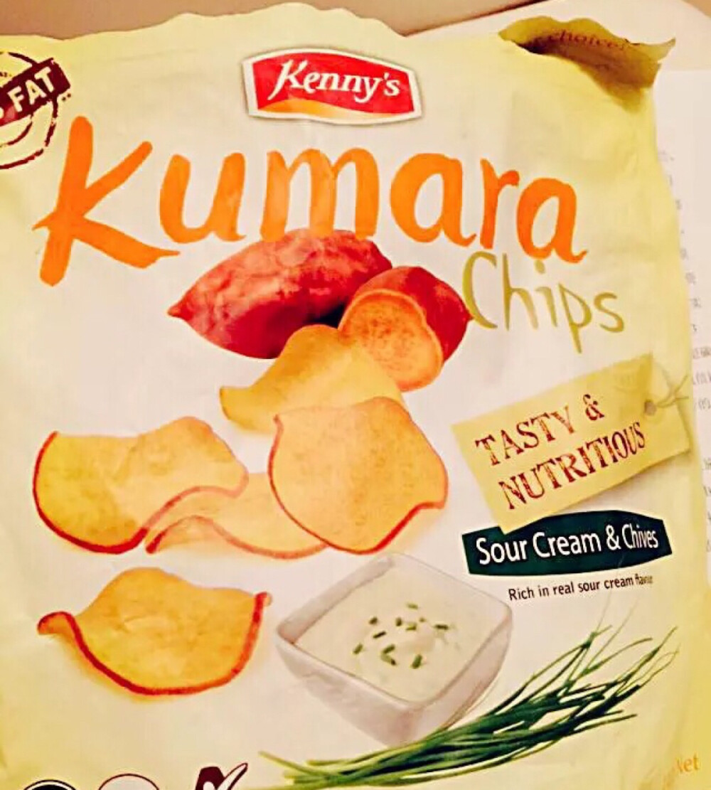 #膨化停不了#新西兰的kumara chips。红薯薯片又好吃又健康 less fat 不像其他薯片一样 而且自带密封条 不用担心没吃完后 放一段时间就不脆了(✌ﾟ∀ﾟ)☞