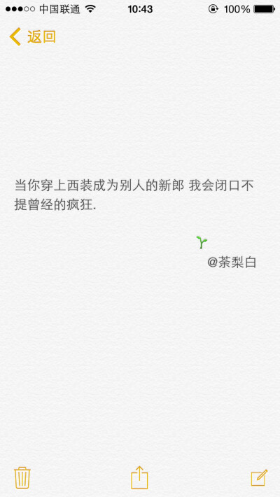 备忘录文字。当你穿上西装成为别人的新郎 我会闭口不提曾经的疯狂.