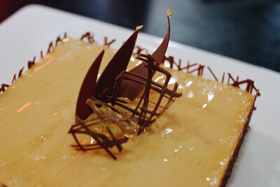 #L'a rome课程习作# 10/09/15 焦糖香蕉蛋糕entremets banane caramel