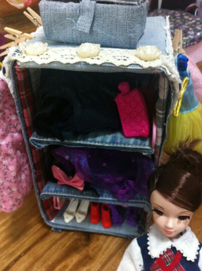 废旧牛仔改造。