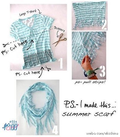 废旧衣物改造。