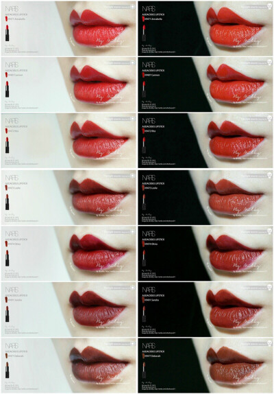 @Milky唇膏试色 新浪微博 NARS 2014 Audacious Lipstick 全40色试色①⑥