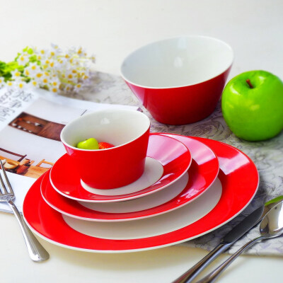 友联瓷行 欧洲订单出口陶瓷器西餐具 烤箱微波炉沙拉碗 圆盘碟子