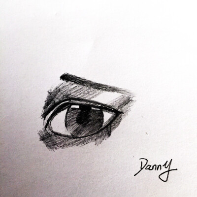 委屈 眼睛 绘画 素描 铅笔画 Danny