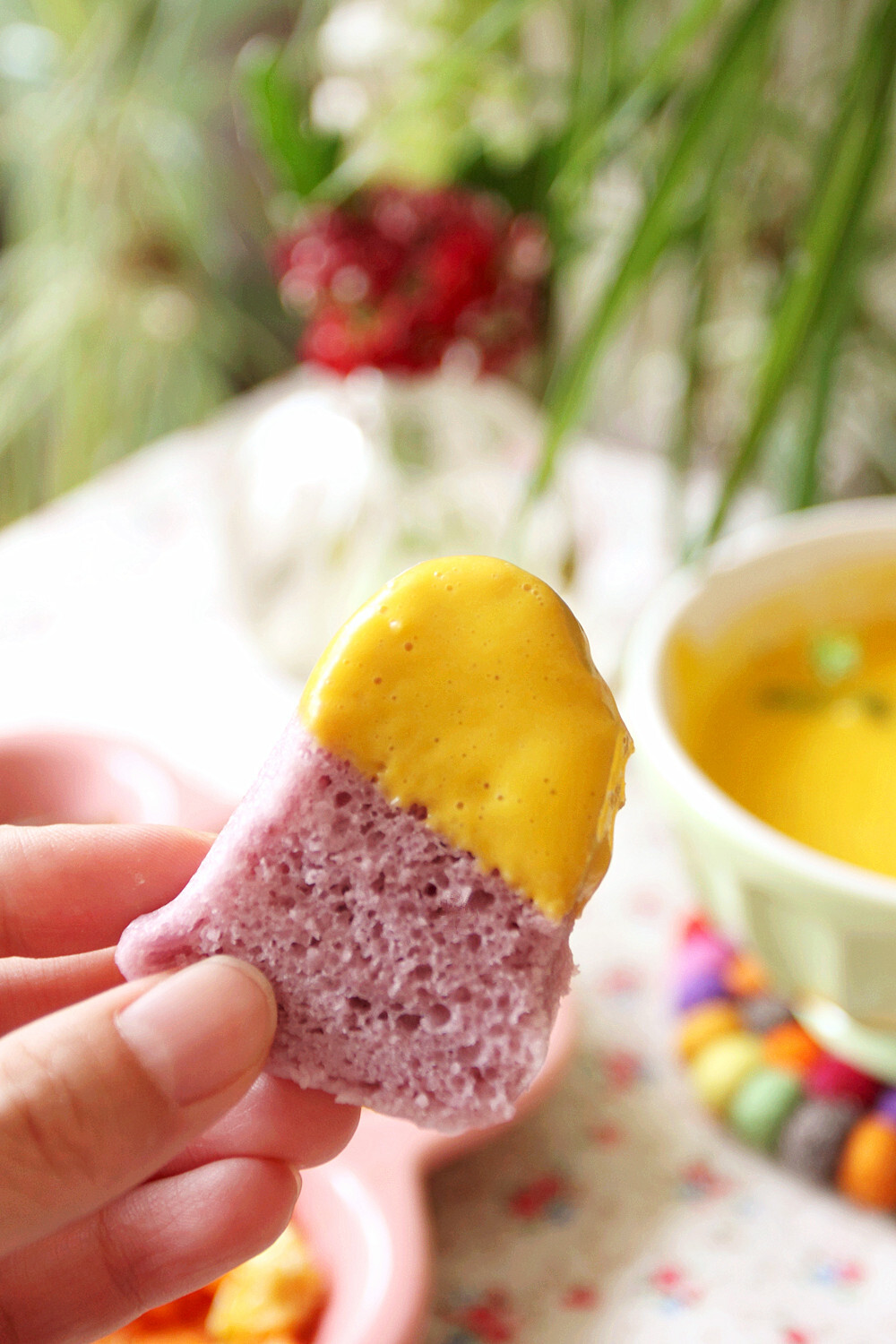 沾着南瓜汤吃 也好美味