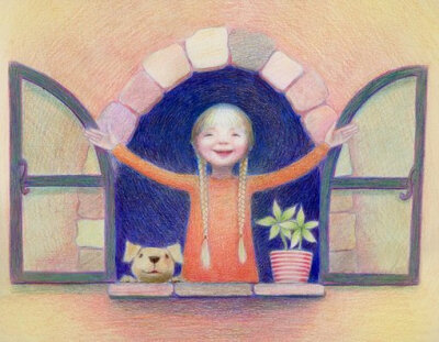 Kathy Hare的彩铅插画作品