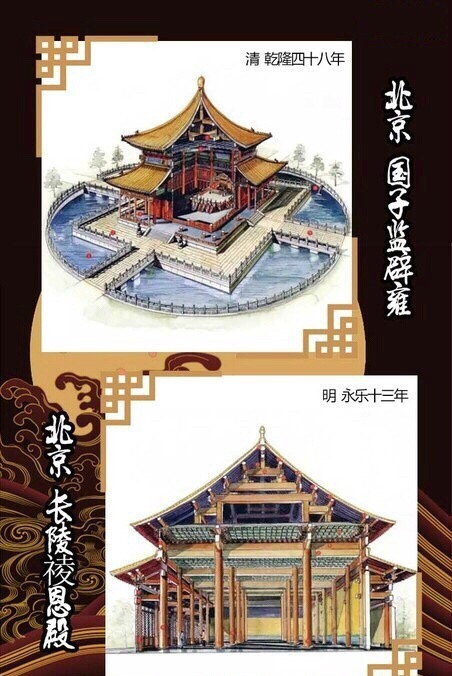 【品古代建筑结构之美】不同朝代、不同地域的古建筑有什么不同呢？繁复的结构是怎样组成的呢？来看看古建筑结构剖面图，体会一下榫卯之间、飞檐之上、方寸之中的美！