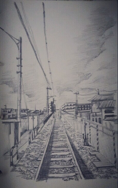手绘铁路。