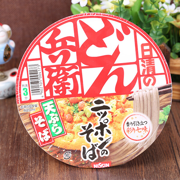 日本进口方便面 NISSIN日清兵卫天妇罗虾味荞麦面100g 泡面