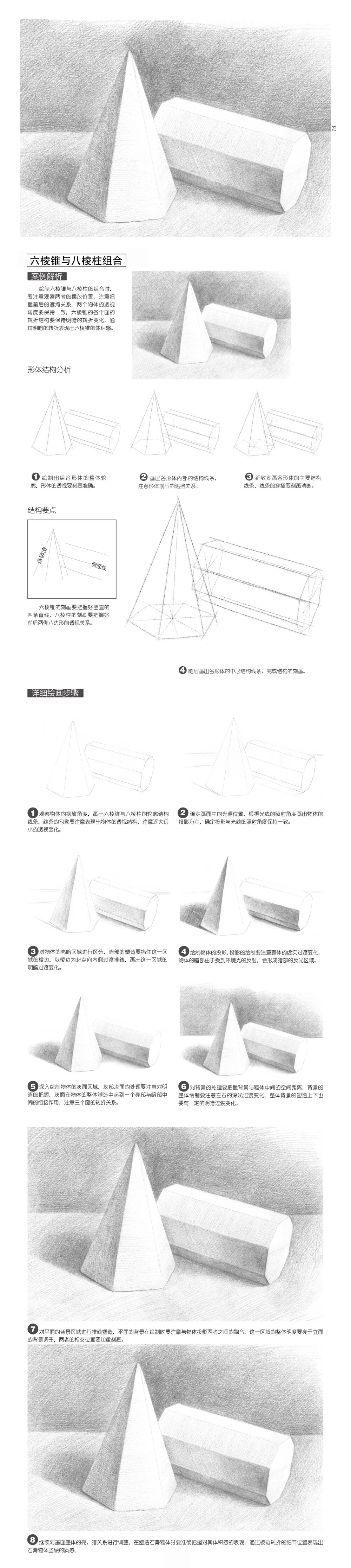 本案例摘自人民邮电出版社出版的《零基础学素描——石膏几何体与素描静物》http://product.dangdang.com/23763777.html