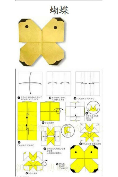 手工 折纸 蝴蝶