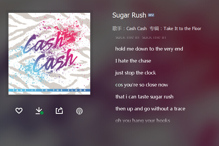 sugar rush - cash cash