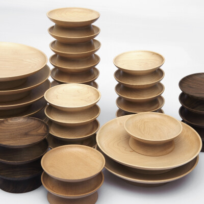 本来设计 原创木质干果盘 现代简约水果盘 装饰器皿 枫木干果盘