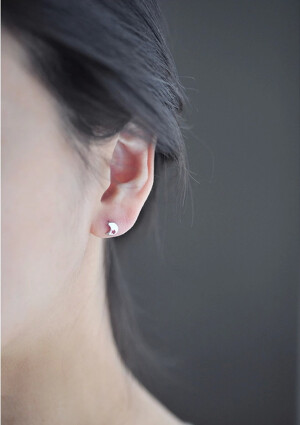 S925银日月齐辉 淑女必备简约百搭耳钉女