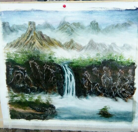 刀笔油画，以刀为笔，用油画画出美的风景