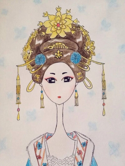 #手绘古装# 武媚娘。@7呆呆7
