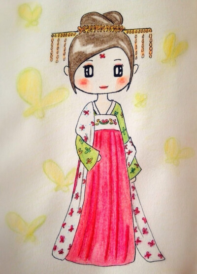 #手绘古装# #Q版# 唐朝 @7呆呆7