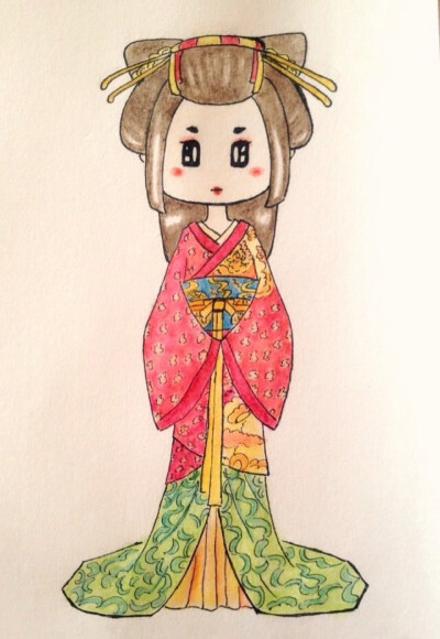 #手绘古装# #Q版# @7呆呆7