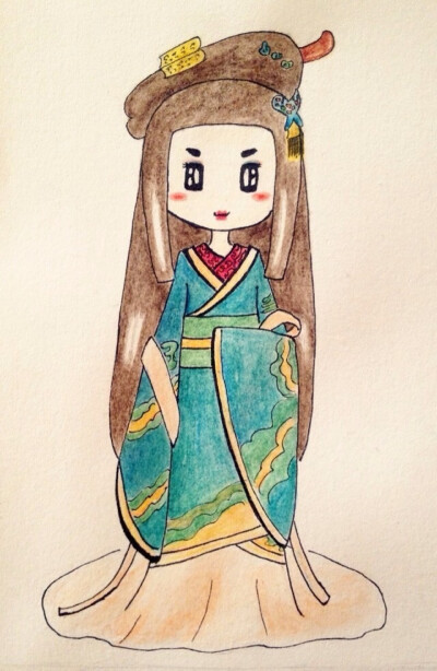 #手绘古装# #Q版# @7呆呆7