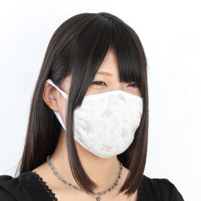 日本制造 防紫外线防粉尘花粉 飞沫MERS 和风立体口罩 粉红花朵