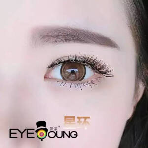 ＃美瞳＃爱漾星环 自然棕色  黑色外环   自然不失可爱的美