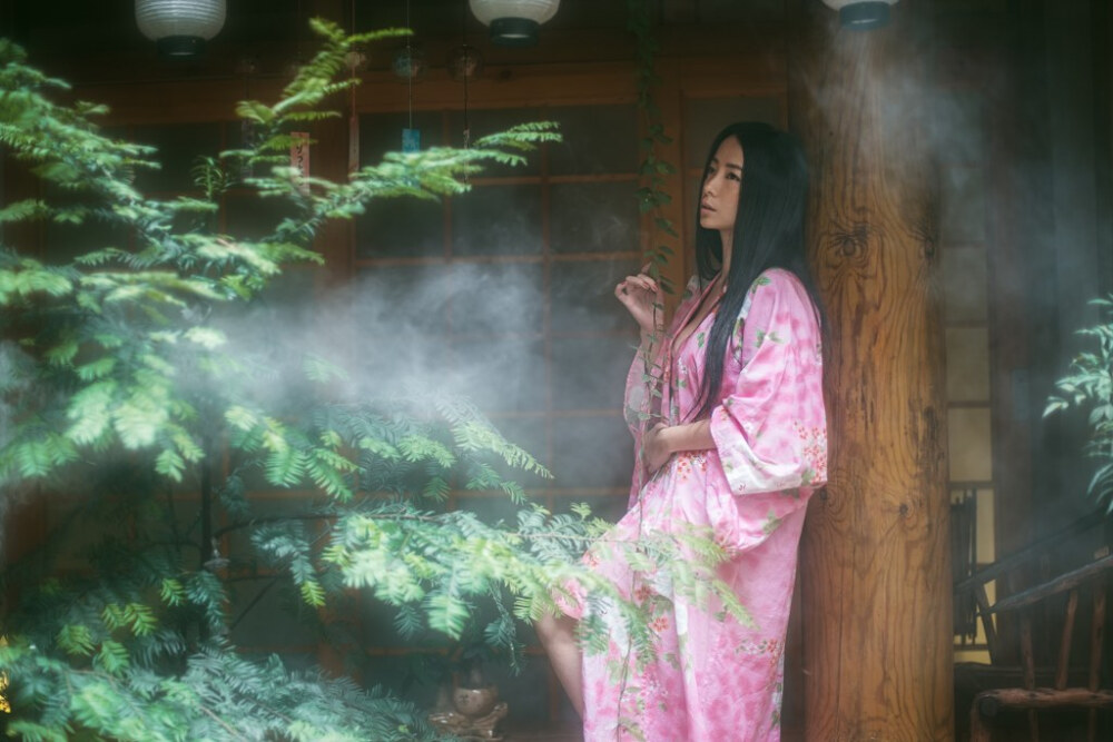 复古 文艺 个人定制写真 日系 和服 粉色 烟雾 和风 忧伤 情绪 唯美 日本 茶道 日式 北海道 东京 日本街拍复古文艺个人定制写真