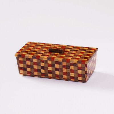 日本箱根传统手工艺 寄木细工 和风高级实木牙签盒日式餐具